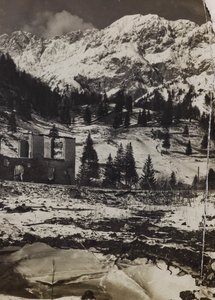 Album "Meine Weltkriegs-Erinnerungen Südwestfront (Kärnten, Italien, Südtirol) 31/03/1915-12/11/1918 - Josef Zohles Wien": Plöcken (s/w Foto) von Josef Zohles