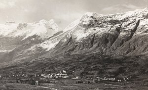 Album "Meine Weltkriegs-Erinnerungen Südwestfront (Kärnten, Italien, Südtirol) 31/03/1915-12/11/1918 - Josef Zohles Wien": Berg Rombon (s/w Foto) von Josef Zohles