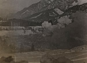 Album "Meine Weltkriegs-Erinnerungen Südwestfront (Kärnten, Italien, Südtirol) 31/03/1915-12/11/1918 - Josef Zohles Wien": Bombardierungen von Josef Zohles