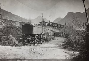 Album "Meine weltkriegs - Erinnerungen Südwestfront (Kärnten, Italien, Südtirol) 31/03/1915-12/11/1918 - Josef Zohles Wien": Eisenbahn Tolmezzo