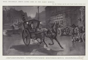 Wie der Piccadilly Circus am frühen Morgen aussieht (Lithografie) von Joseph (after) Finnemore