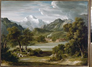 Lauterbrunnental bei Unterseen mit Blick auf die Jungfrau (Schweiz) von Joseph Anton Koch