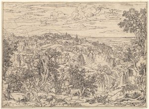 Tivoli und die Wasserfälle mit Hirtenfamilien