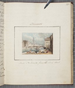 Florenz, eingeklebt in Thomas Moodys Tagebuch einer Reise durch die Schweiz und Italien, 1822