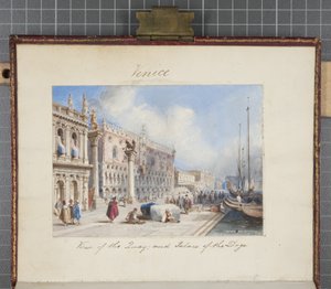 Venedig, eingeklebt in Thomas Moodys Tagebuch einer Reise durch die Schweiz und Italien, 1822