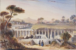 Aquarell eingeklebt in Thomas Moodys Tagebuch einer Reise durch die Schweiz und Italien, 1822