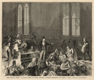 Eine Nachtszene in der Grace Church von Joseph Becker