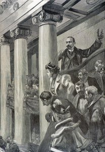 Anarchist Auguste Vaillant wirft seine Bombe