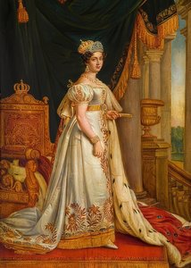 Königin Therese im Krönungsornat