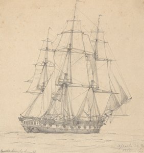 Einzelne Fregatte, Heck voraus 1813