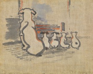 Fuchshund und Welpen von Joseph Crawhall