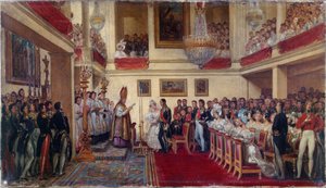 Die Hochzeit von König Leopold I. mit der Prinzessin von Orléans, zwischen 1833 und 1837 von Joseph Desire Court