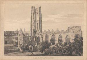 Ansicht der St. Nikolaus Kirche in Valenciennes nach der Belagerung