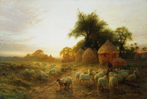 Gelber Sonnenuntergang im Westen von Joseph Farquharson