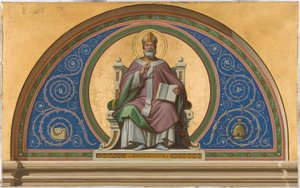 Skizze für die Kirche Saint-Ambroise: Heiliger Ambrosius, ca. 1866