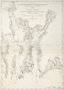 Eine Karte des Hafens von Rhode Island und der Narraganset-Bucht
