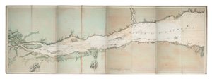 Karte des Flusses St. Lawrence, Nordamerika Atlantikküste, ca. 1781