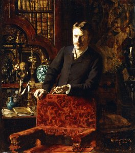 Ein Herr in einem Innenraum, 1881 von Joseph Gabriel Aubrun