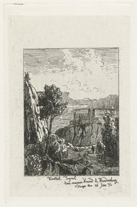 Schloss auf einem Felsen von Joseph Hartogensis