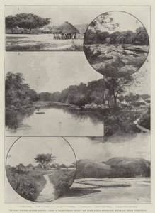 Die Lagos-Dahomey-Grenzfrage, Szenen im Hinterland-Distrikt, der jetzt zwischen den britischen und französischen Regierungen umstritten ist von Joseph Holland Tringham