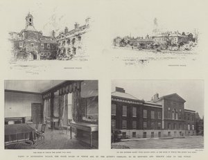 Ansichten des Kensington Palace, dessen Staatsräume auf Befehl der Königin restauriert und der Öffentlichkeit zugänglich gemacht werden sollen von Joseph Holland Tringham