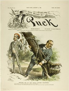 Beseitigung des Beutesystems Deadwood, aus Puck von Joseph Keppler