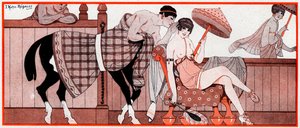 Was war, in der olympischen Periode, Le Prix de Diane - Der Tipp der Jockeys - Illustration aus la Vie Parisienne, 1927