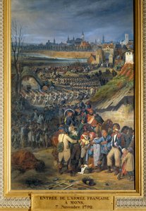 Revolutionskriege: „Einzug der französischen Armee unter dem Kommando von General Dumouriez in Mons, am Tag nach der Schlacht von Jemmapes, 7. November von Joseph Louis Hippolyte Bellange