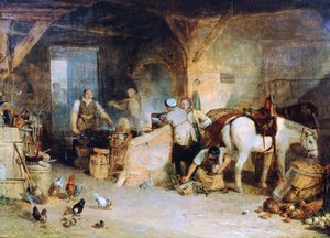 Ein Dorfschmied diskutiert über den Eisenpreis..., ca. 1807