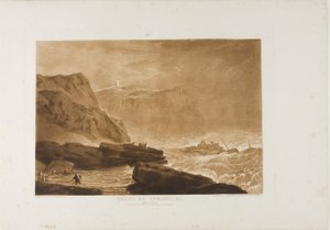 Küste von Yorkshire, Platte 24 aus Liber Studiorum