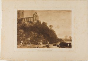Dumblain Abbey, Platte 56 aus Liber Studiorum von Joseph Mallord William Turner