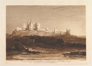 Dunstanborough Castle Liber Studiorum, Teil III, Platte 14, 10. Juni 1808 von Joseph Mallord William Turner