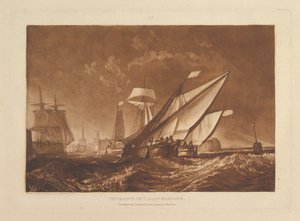 Eingang zum Hafen von Calais, Liber Studiorum, Teil XI, Tafel 55, 1. Januar 1816
