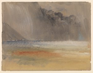 Gewaltige Gewitterwolke über Meer und Land, 1835 - 1840 circa