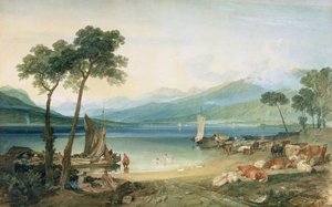 Genfersee und Mont Blanc von Joseph Mallord William Turner