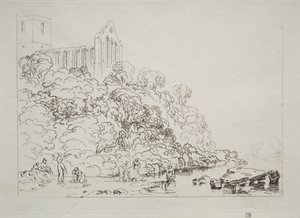 Liber Studiorum: Dumblain Abbey, Schottland von Joseph Mallord William Turner