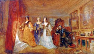 Lucy, Gräfin von Carlisle, und Dorothy Percys Besuch bei ihrem Vater Lord Percy, um 1831