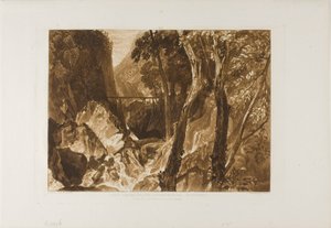 Mühle in der Nähe der Grande Chartreuse, Platte 54 aus Liber Studiorum von Joseph Mallord William Turner
