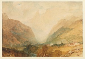 Mont Blanc, von oberhalb Courmayeur