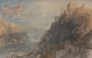 Rheinfels Blick auf Katz und Goarhausen von Joseph Mallord William Turner