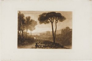 Szene in der Campagna, Platte 38 aus Liber Studiorum von Joseph Mallord William Turner