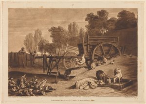 Der Bauernhof mit dem Hahn von Joseph Mallord William Turner