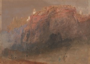 Der befestigte Felsen von Monaco von Osten von Joseph Mallord William Turner