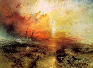Das Sklavenschiff Sklaven werfen die Toten und Sterbenden über Bord, Typhon kommt auf, 1840