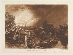 Wasserkresse-Sammler, Rails Head Ferry Bridge, Twickenham Liber Studiorum