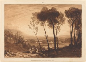 Die Brücke im Mittelgrund von Joseph Mallord William Turner and Charles Turner