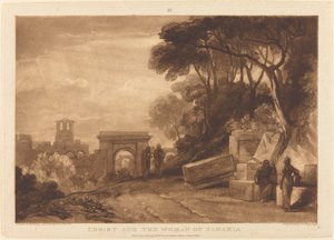 Die Frau von Samaria von Joseph Mallord William Turner and Samuel William Reynolds I