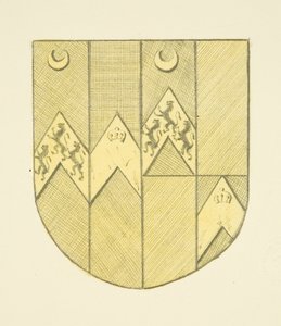 Wappen von Brook(e?) auf Messingplatte in St. Mary Redcliffe von Joseph Manning