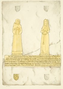 Messingplatte von John Brooke und seiner Frau in St. Mary Redcliffe