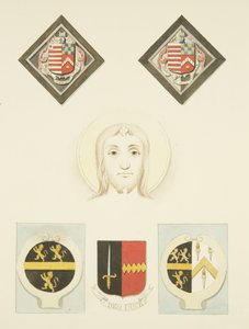 Buntglas, Wappenschilde und Wappen in der St. Peters Kirche von Joseph Manning